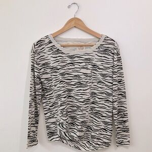 Chaser Long sleeve Shirt Size Small Zebra Print Top